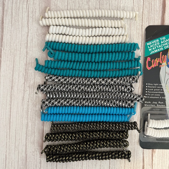 18 Pairs Curly No Tie Elastic Stretchy Twisty Shoe Laces Kids & Adults 80's 90's - Picture 5 of 13